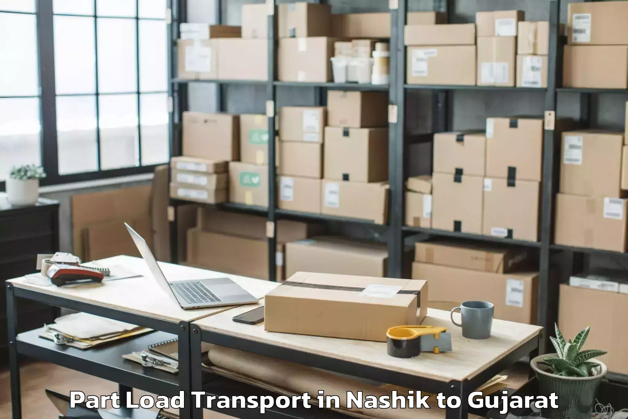 Quality Nashik to Kadana Part Load Transport